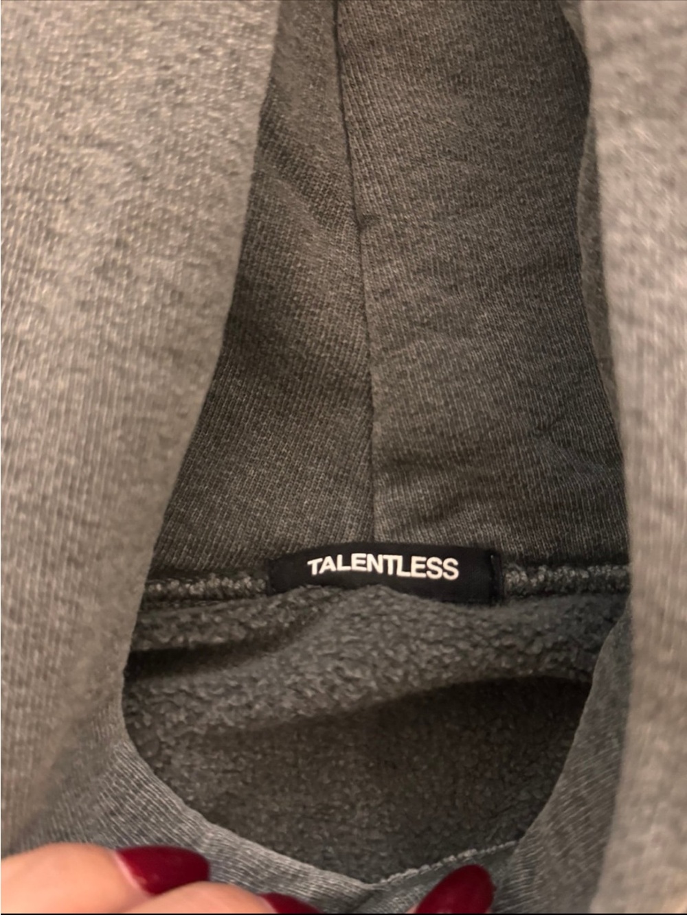 TALENTLESS Men's Dark Grey Crewneck Sweatshirt
